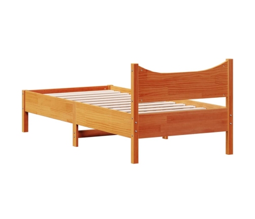 Estructura de cama sin colchón madera maciza marrón 90x190 cm