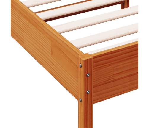 Estructura de cama sin colchón madera maciza marrón 90x190 cm