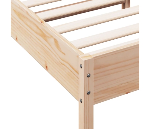 Estructura de cama sin colchón madera maciza pino 75x190 cm