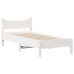 Estructura de cama sin colchón madera maciza blanca 75x190 cm