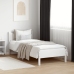 Estructura de cama sin colchón madera maciza blanca 75x190 cm