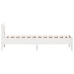 Estructura de cama sin colchón madera maciza blanca 75x190 cm
