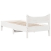 Estructura de cama sin colchón madera maciza blanca 75x190 cm