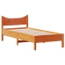 Estructura de cama sin colchón madera maciza marrón 75x190 cm