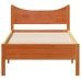 Estructura de cama sin colchón madera maciza marrón 75x190 cm