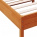 Estructura de cama sin colchón madera maciza marrón 75x190 cm