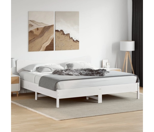 Cabecero de cama madera maciza de pino blanco 200 cm