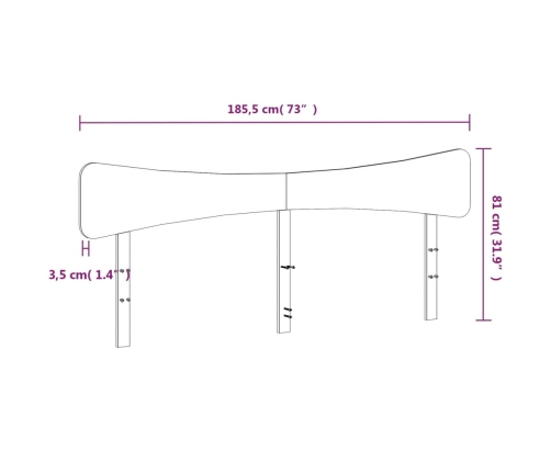 vidaXL Cabecero de cama madera maciza de pino blanco 180 cm