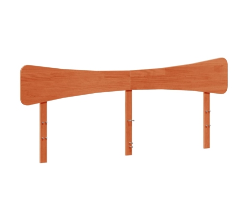 Cabecero de cama madera maciza de pino marrón cera 180 cm