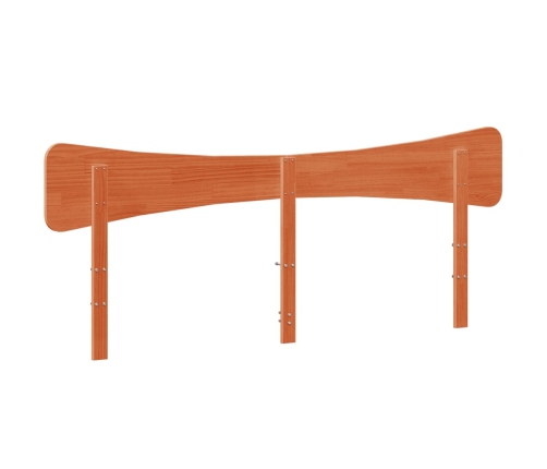 Cabecero de cama madera maciza de pino marrón cera 180 cm