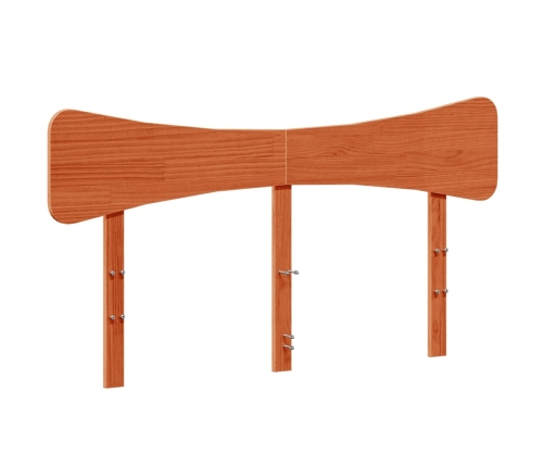 Cabecero de cama madera maciza de pino marrón cera 160 cm