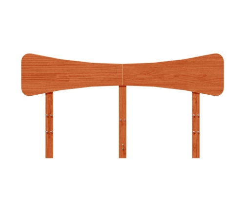 Cabecero de cama madera maciza de pino marrón cera 160 cm