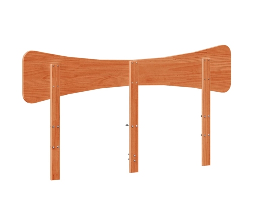 Cabecero de cama madera maciza de pino marrón cera 160 cm