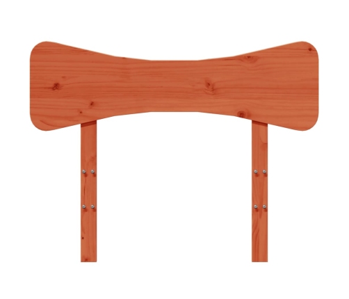 Cabecero de cama madera maciza de pino marrón cera 100 cm