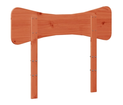 Cabecero de cama madera maciza de pino marrón cera 100 cm