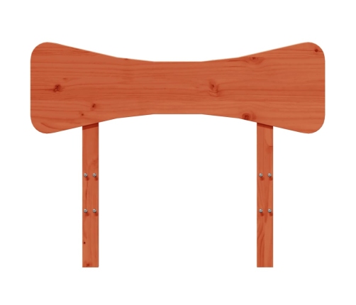 Cabecero de cama madera maciza de pino marrón cera 90 cm