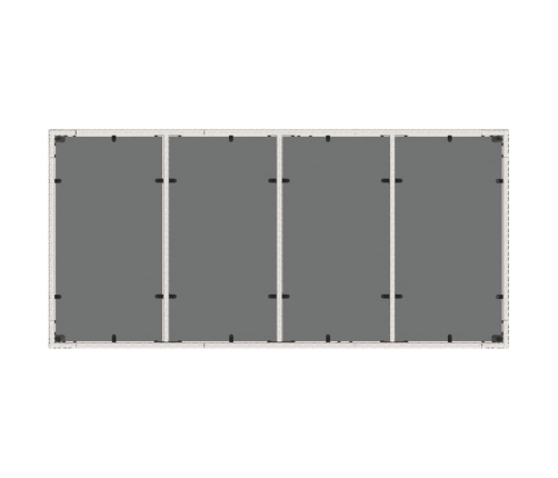 vidaXL Mesa de jardín superficie de vidrio ratán PE blanco 190x90x75cm