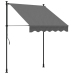 Toldo retráctil de tela y acero gris antracita 150x150 cm