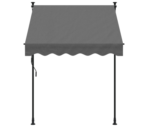 Toldo retráctil de tela y acero gris antracita 150x150 cm