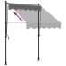 Toldo retráctil de tela y acero gris antracita 150x150 cm