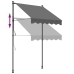 Toldo retráctil de tela y acero gris antracita 150x150 cm