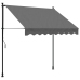 Toldo retráctil de tela y acero gris antracita 200x150 cm