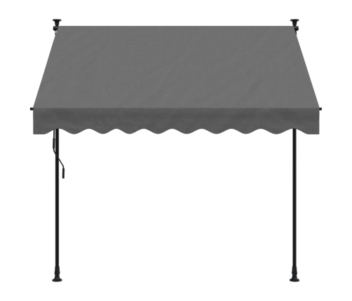 Toldo retráctil de tela y acero gris antracita 200x150 cm