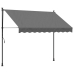 Toldo retráctil de tela y acero gris antracita 250x150 cm