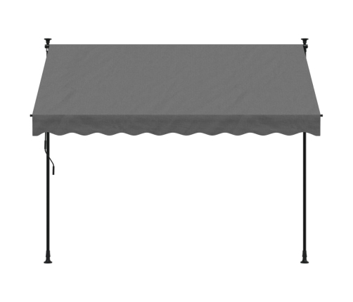 Toldo retráctil de tela y acero gris antracita 250x150 cm