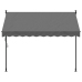 Toldo retráctil de tela y acero gris antracita 250x150 cm