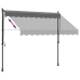 Toldo retráctil de tela y acero gris antracita 250x150 cm