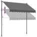 Toldo retráctil de tela y acero gris antracita 250x150 cm