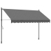 Toldo retráctil de tela y acero gris antracita 300x150 cm