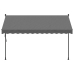 Toldo retráctil de tela y acero gris antracita 300x150 cm