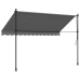 Toldo retráctil de tela y acero gris antracita 300x150 cm