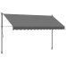 Toldo retráctil de tela y acero gris antracita 350x150 cm