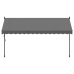 Toldo retráctil de tela y acero gris antracita 350x150 cm