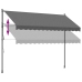Toldo retráctil de tela y acero gris antracita 350x150 cm