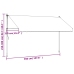 Toldo retráctil de tela y acero gris antracita 350x150 cm