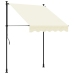 Toldo retráctil de tela y acero crema 150x150 cm