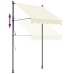 Toldo retráctil de tela y acero crema 150x150 cm