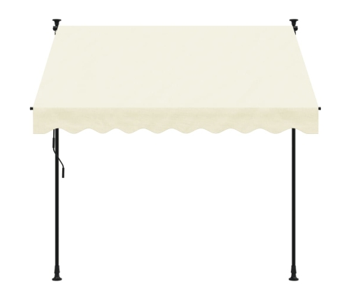 Toldo retráctil tela y acero crema 200x150 cm