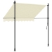 Toldo retráctil tela y acero crema 200x150 cm