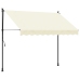 Toldo retráctil de tela y acero crema 250x150 cm