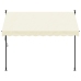 Toldo retráctil de tela y acero crema 250x150 cm