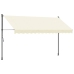 Toldo retráctil de tela y acero crema 350x150 cm