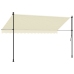 Toldo retráctil de tela y acero crema 350x150 cm