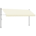 Toldo retráctil de tela y acero crema 400x150 cm