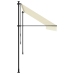 Toldo retráctil de tela y acero crema 400x150 cm