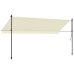 Toldo retráctil de tela y acero crema 400x150 cm